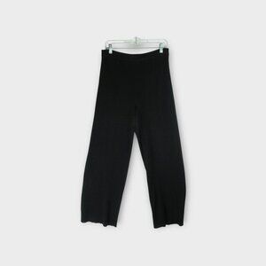 Misook Liquid Knit Pull-On Pants Size XL Black Ribbed